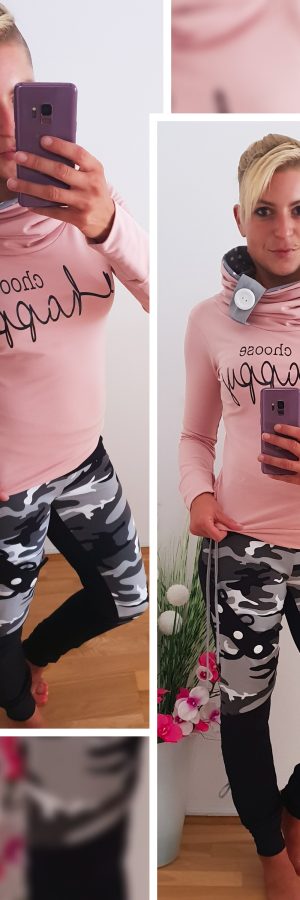 Pulover Pink grey