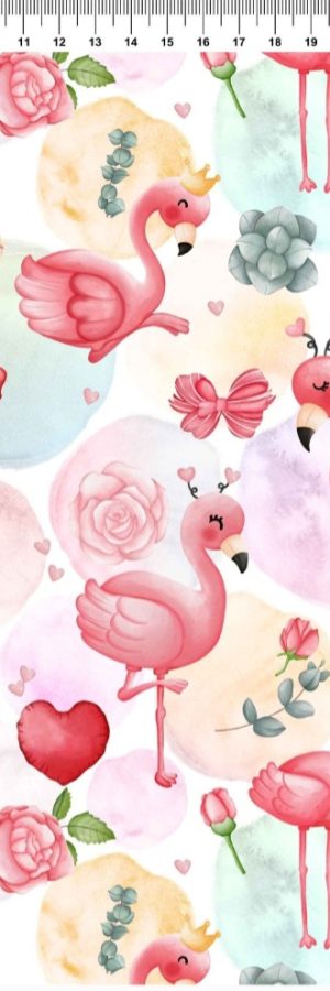 Bombažni jersey "Flamingo"